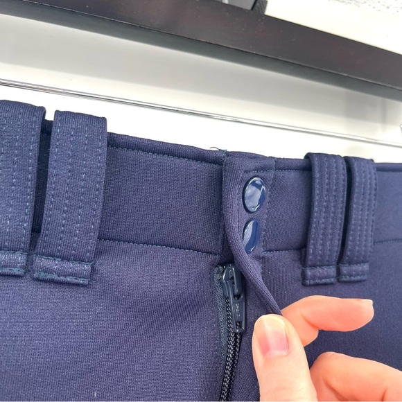 MIZUNO Belted Softball Pants Navy Blue 350150 Women's Lg Stretch Elastic Bottom - Picture 4 of 11